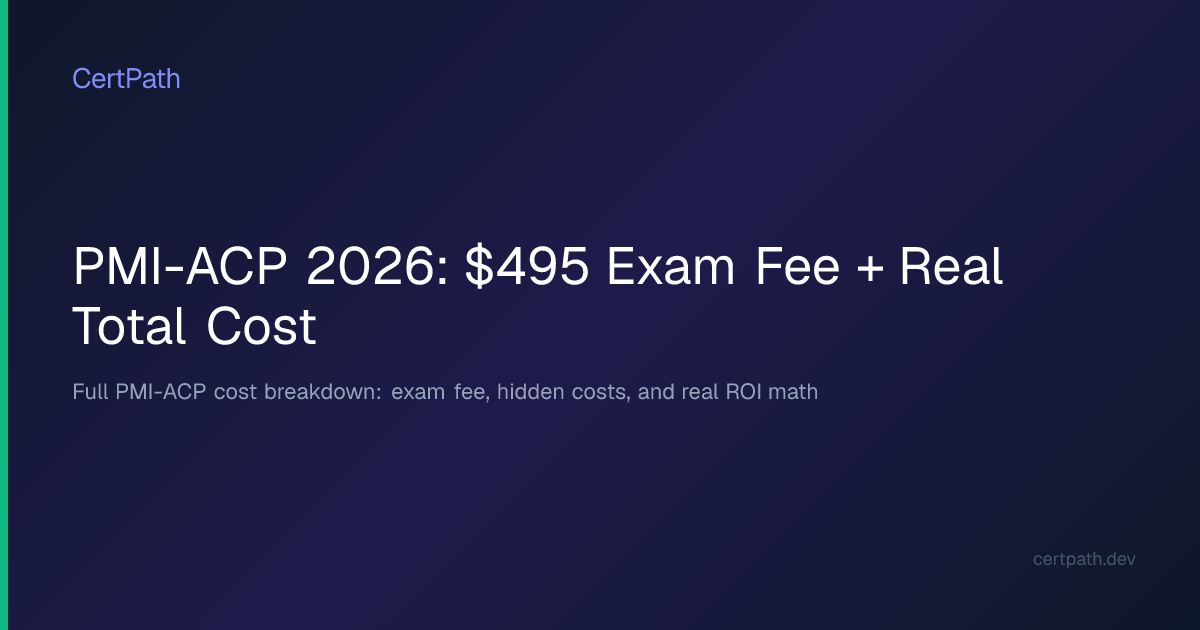 PMI-ACP Cost in 2026: Exam Fee & Real Total Price | CertPath